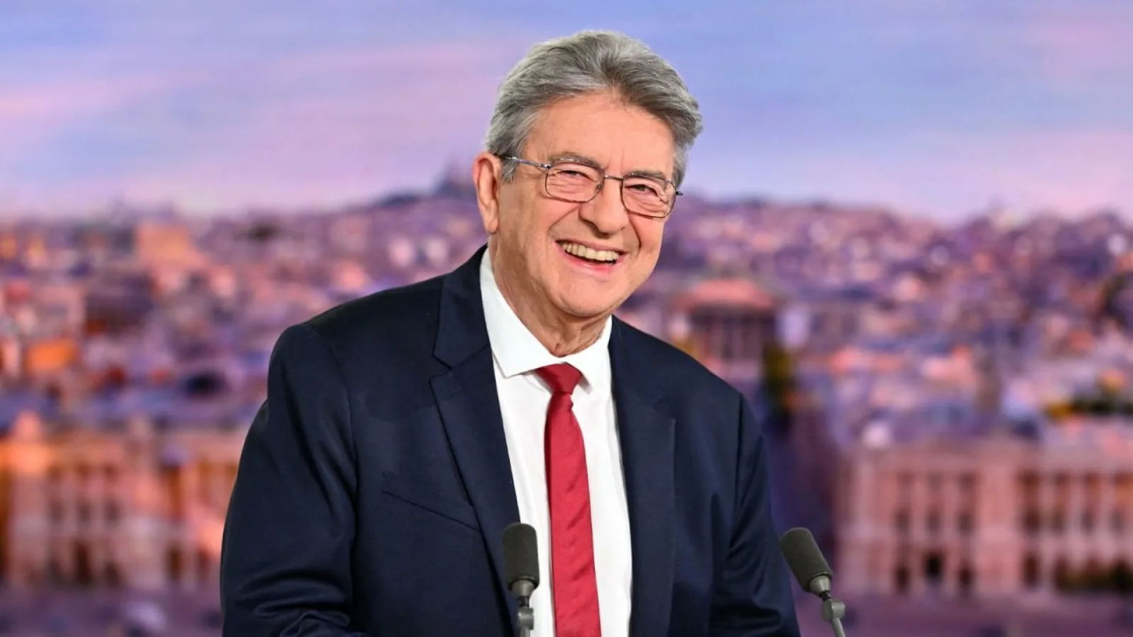 Jean-Luc Mélenchon lors d’une intervention télévisée